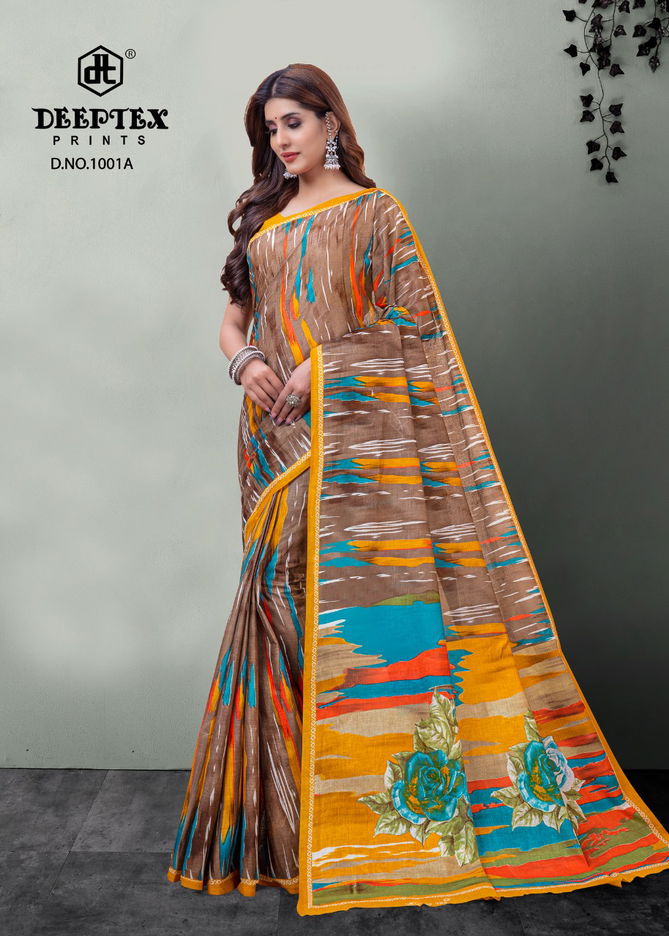 Deeptex Mother Queen 1 Printed Designer Wholesale Cotton Saree Catalog